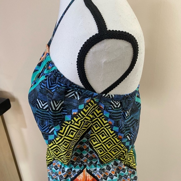 Jealous Tomato Boho Tribal Aztec Print Maxi Dress size Small - Picture 5 of 12